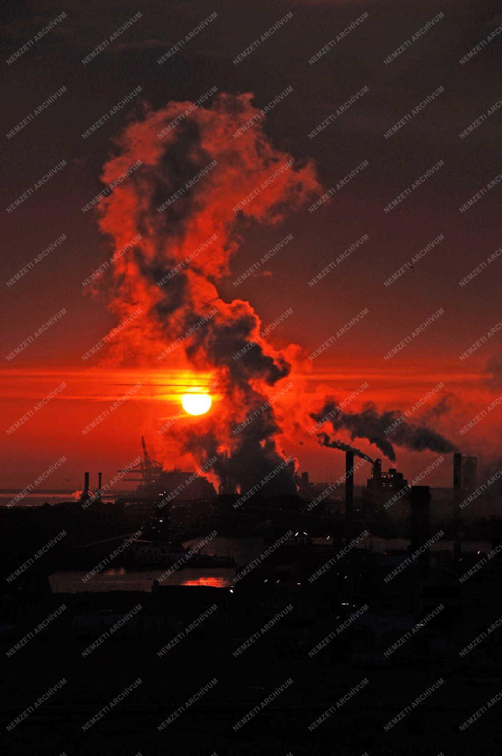 Táj, város - Rotterdam - Kikötő
