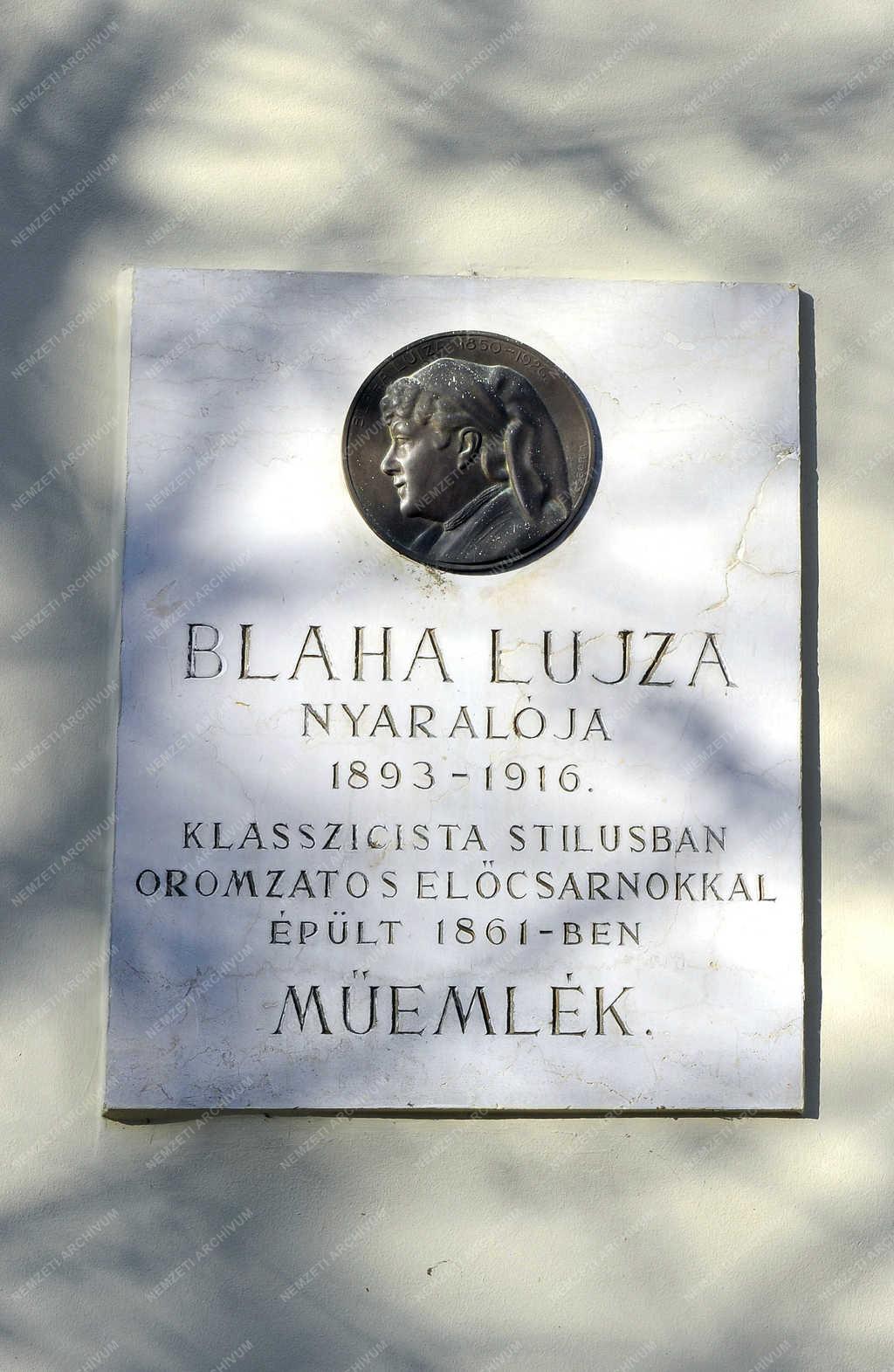 Emléktábla - Balatonfüred - Blaha Lujza 