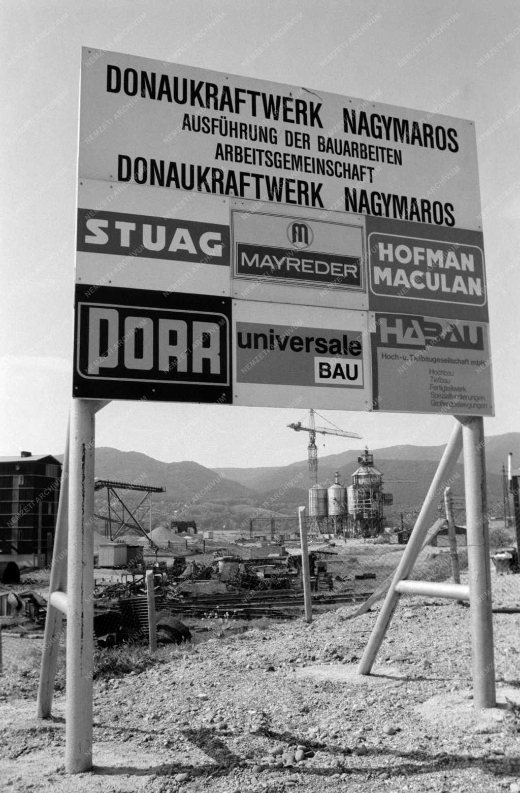 Építőipar - A bős–nagymarosi vízlépcső építése
