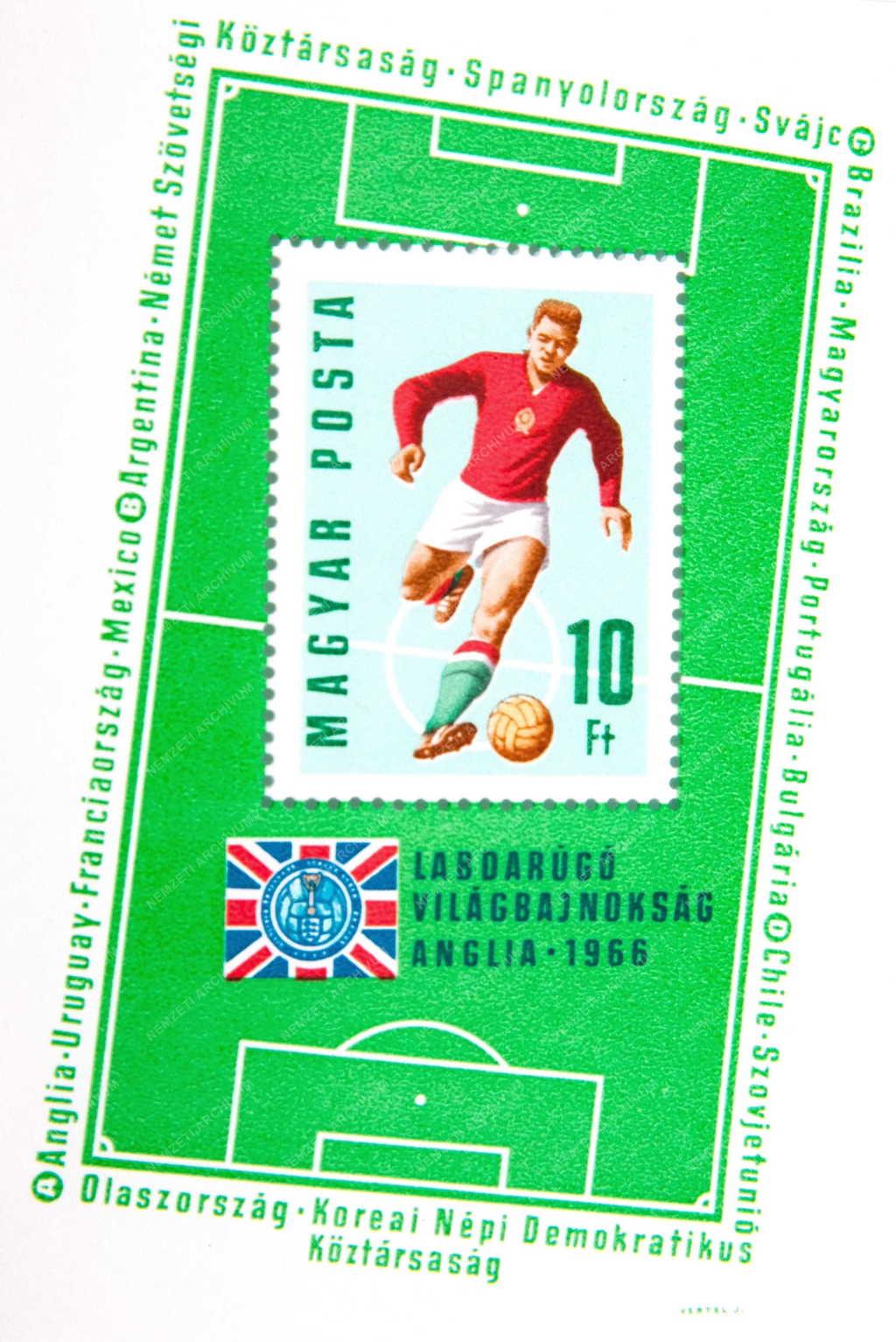 Postai szolgáltatás - Szigetszentmiklós - Bélyeg az 1966-os Labdarúgó VB-re