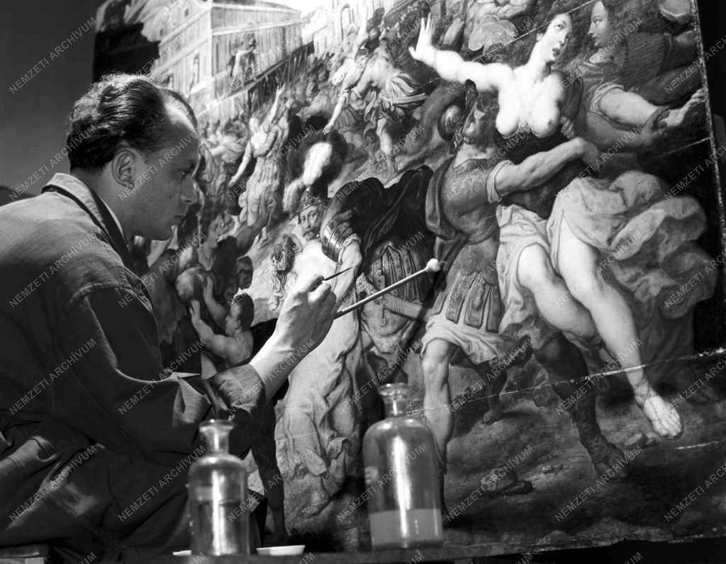 Kultúra - Múzeum - Szabin nők elrablása festmény restaurálása