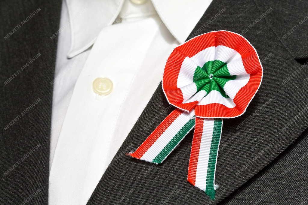 Jelkép - Budapest - Nemzeti színű kokárda 