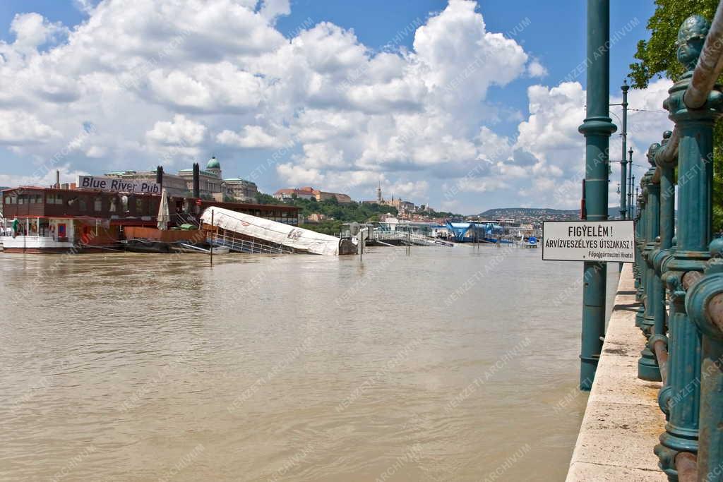 Árvíz - Budapest - Árad a Duna Budapestnél