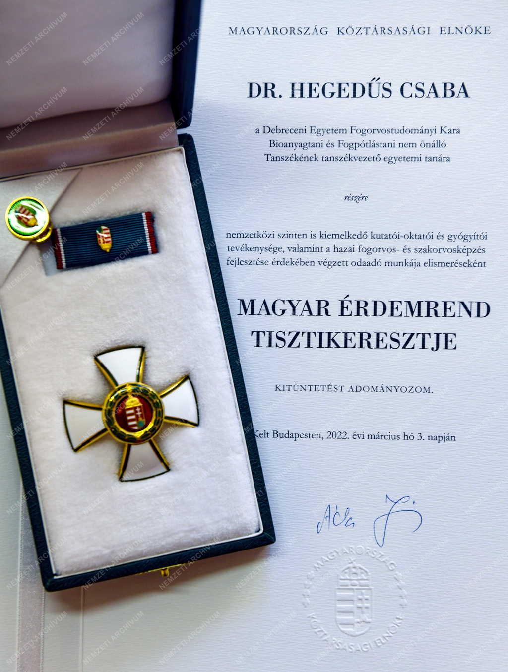 Egészségügy - Oktatás - Elismerés - Prof. Dr. Hegedűs Csaba egyetemi tanár