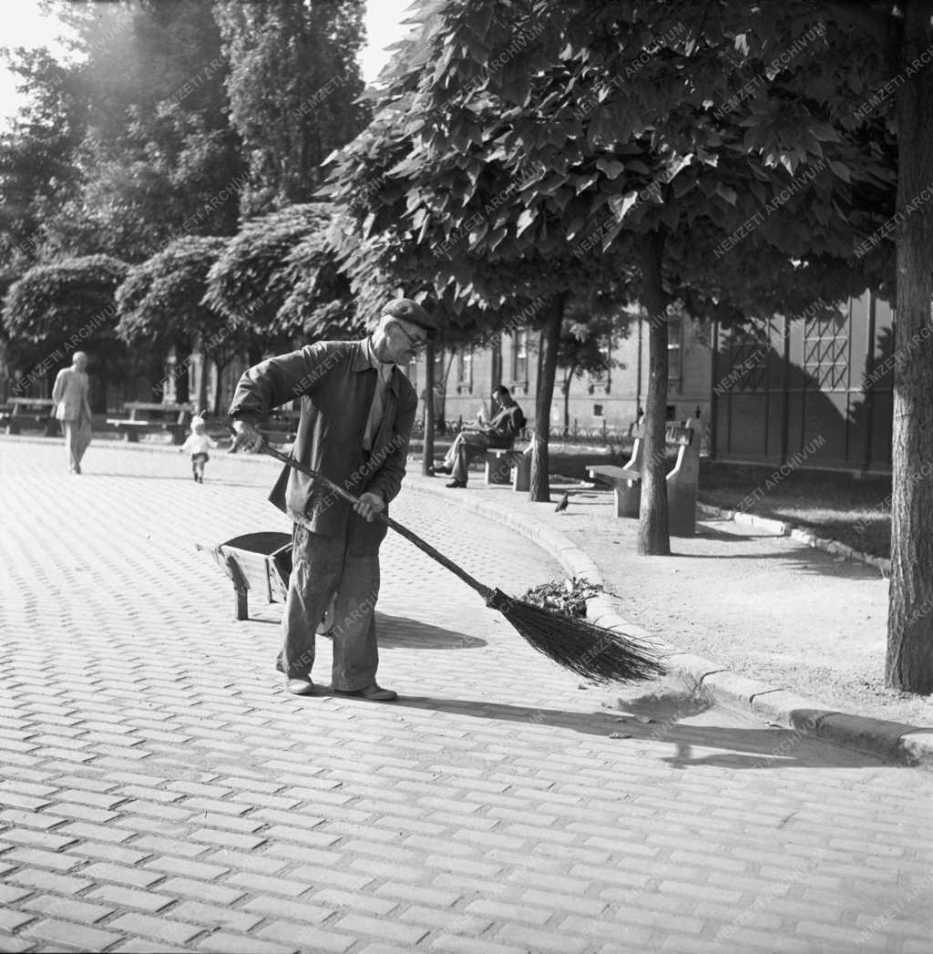 Környezetvédelem - Utcai tisztogatás a  Rózsák terén