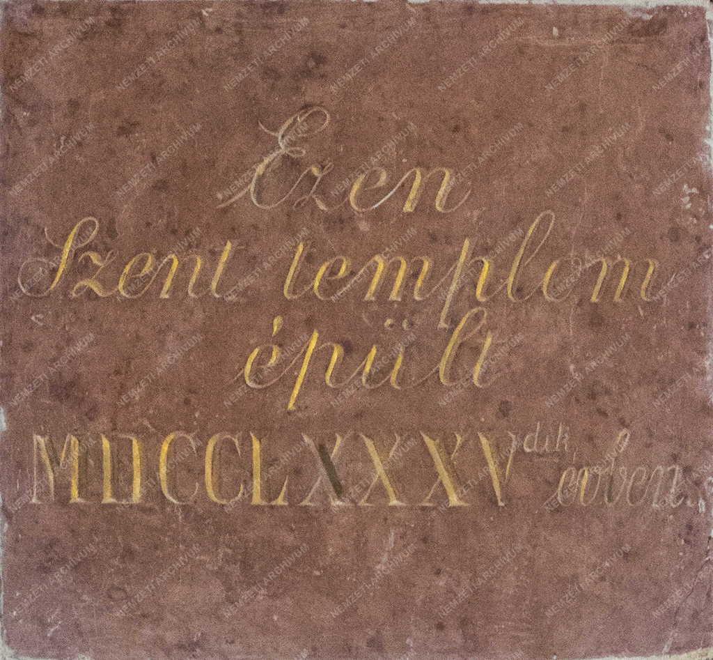 Emléktábla - Verőce - A református templom emléktáblája