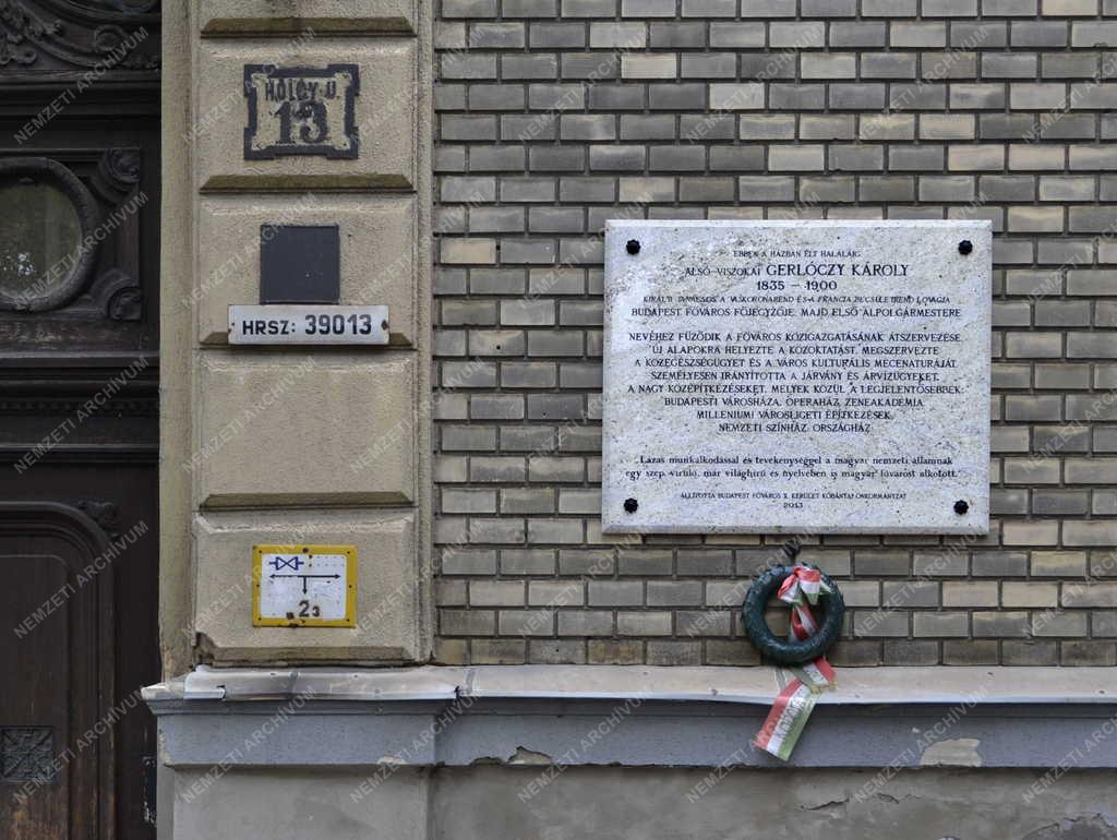 Emléktábla - Kőbánya - Gerlóczy Károly emléktáblája