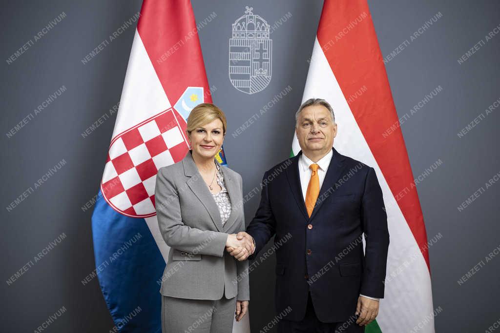 Orbán Viktor fogadta Kolinda Grabar-Kitarovicot, Horvátország köztársasági elnökét