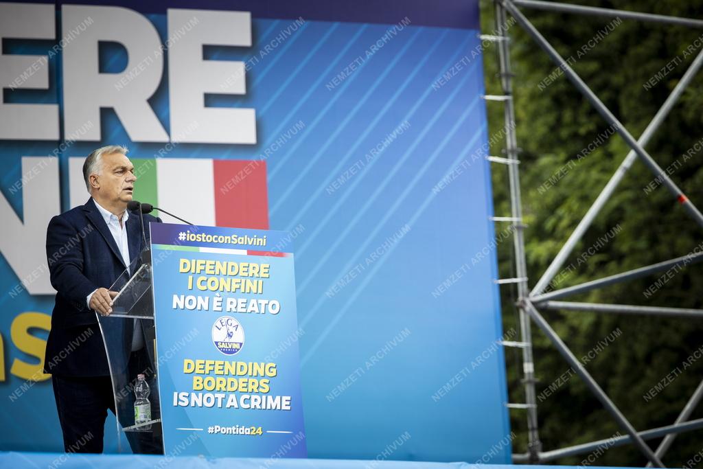 A Liga párt éves gyűlése Olaszországban - Orbán Viktor