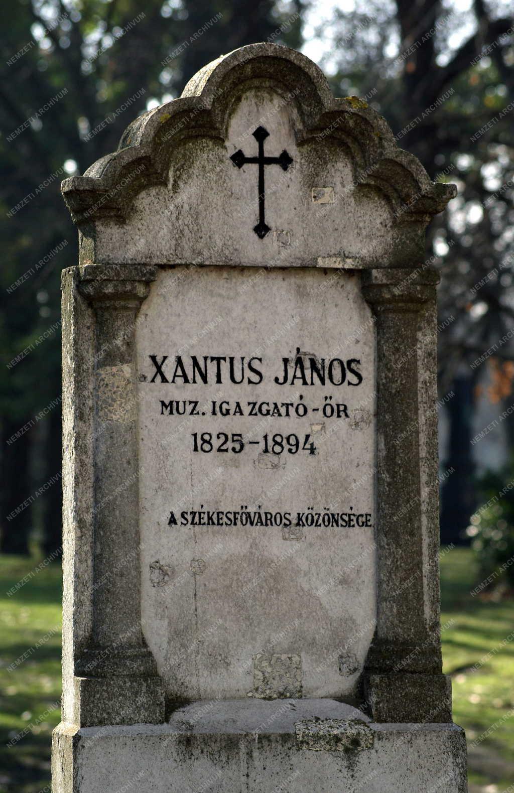 Temető - Xantus János sírja a Fiumei úti Nemzeti Sírkertben