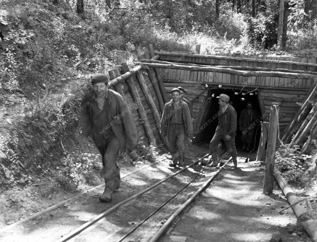 Bányászat – A Bakonyi Bauxitbánya Vállalat dültnyiresi lejtaknája