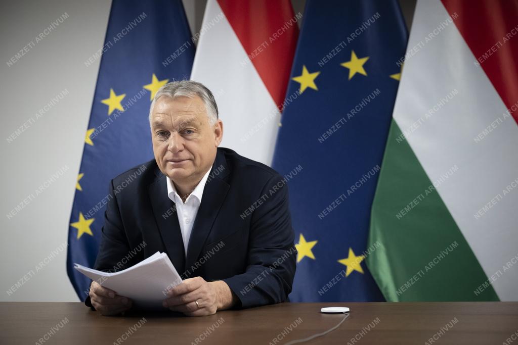 Orbán Viktor videokonferencián vett részt a jövő heti EU-csúcs előtt  