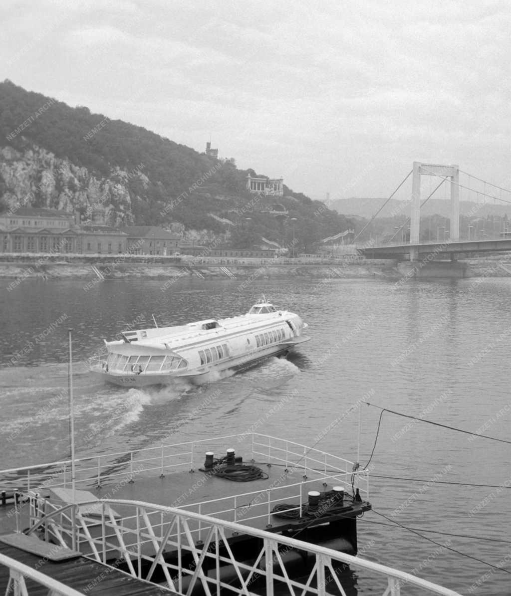 Városkép - Szárnyashajó a Dunán 