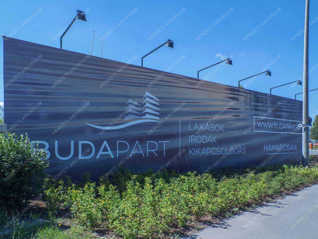 Építkezés - Budapest - Építési terület a Kopaszi-gáton