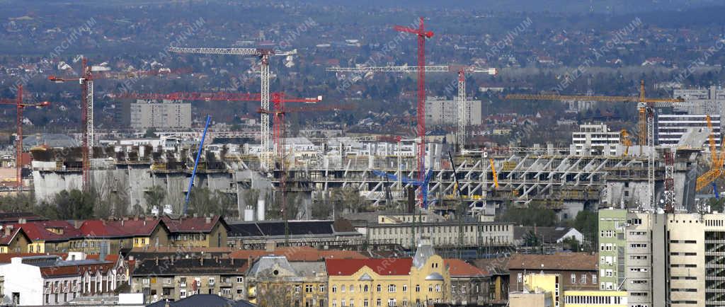 Városkép - Budapest - A Puskás Ferenc stadion építése