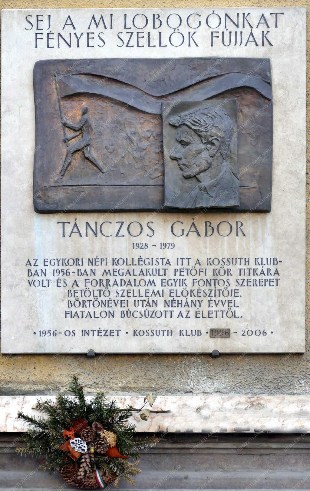 Emlékezet - Budapest - Tánczos Gábor emléktáblája
