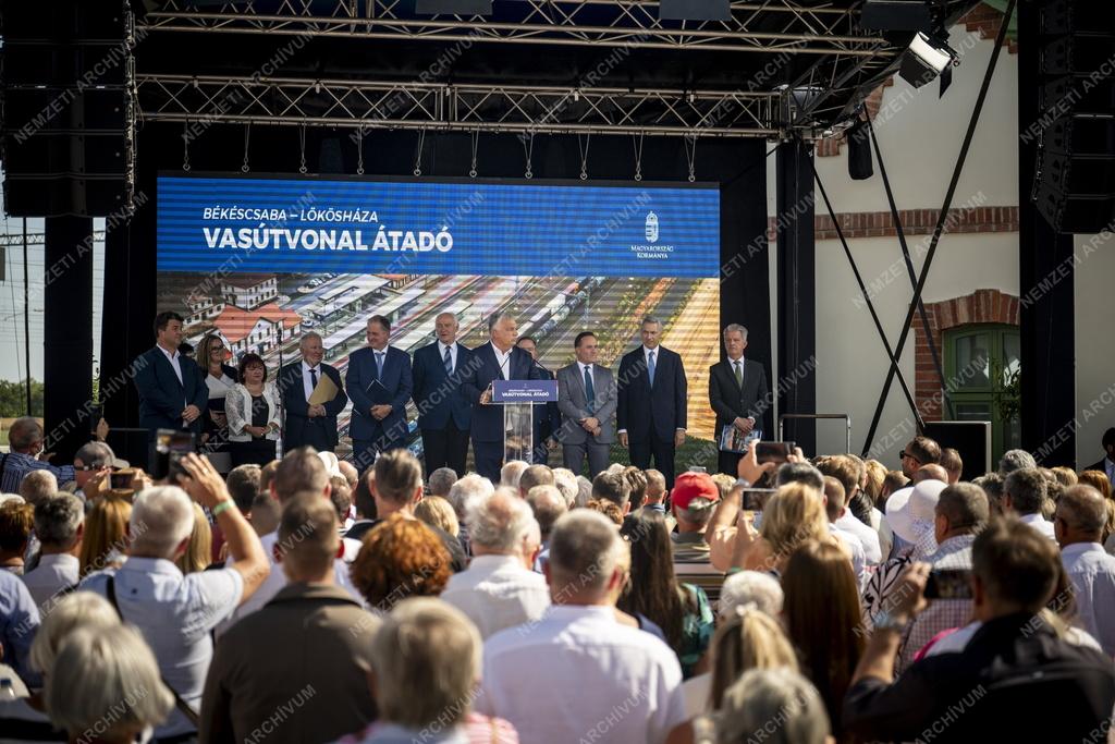 Átadták a Békéscsaba és Lőkösháza közötti vasúti vonalszakasz fejlesztését