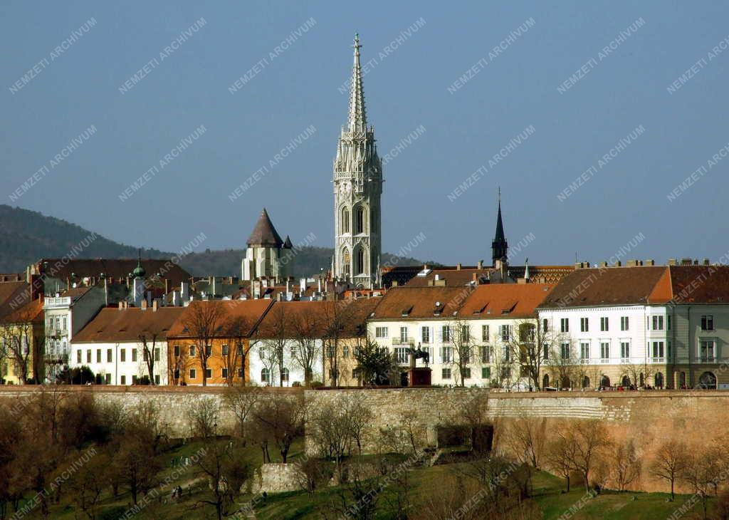 Táj, város - Budapest -  A budai Vár részlete