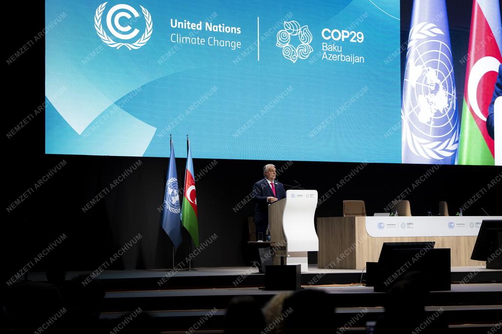 Orbán Viktor a COP29 klímakonferencián Azerbajdzsánban