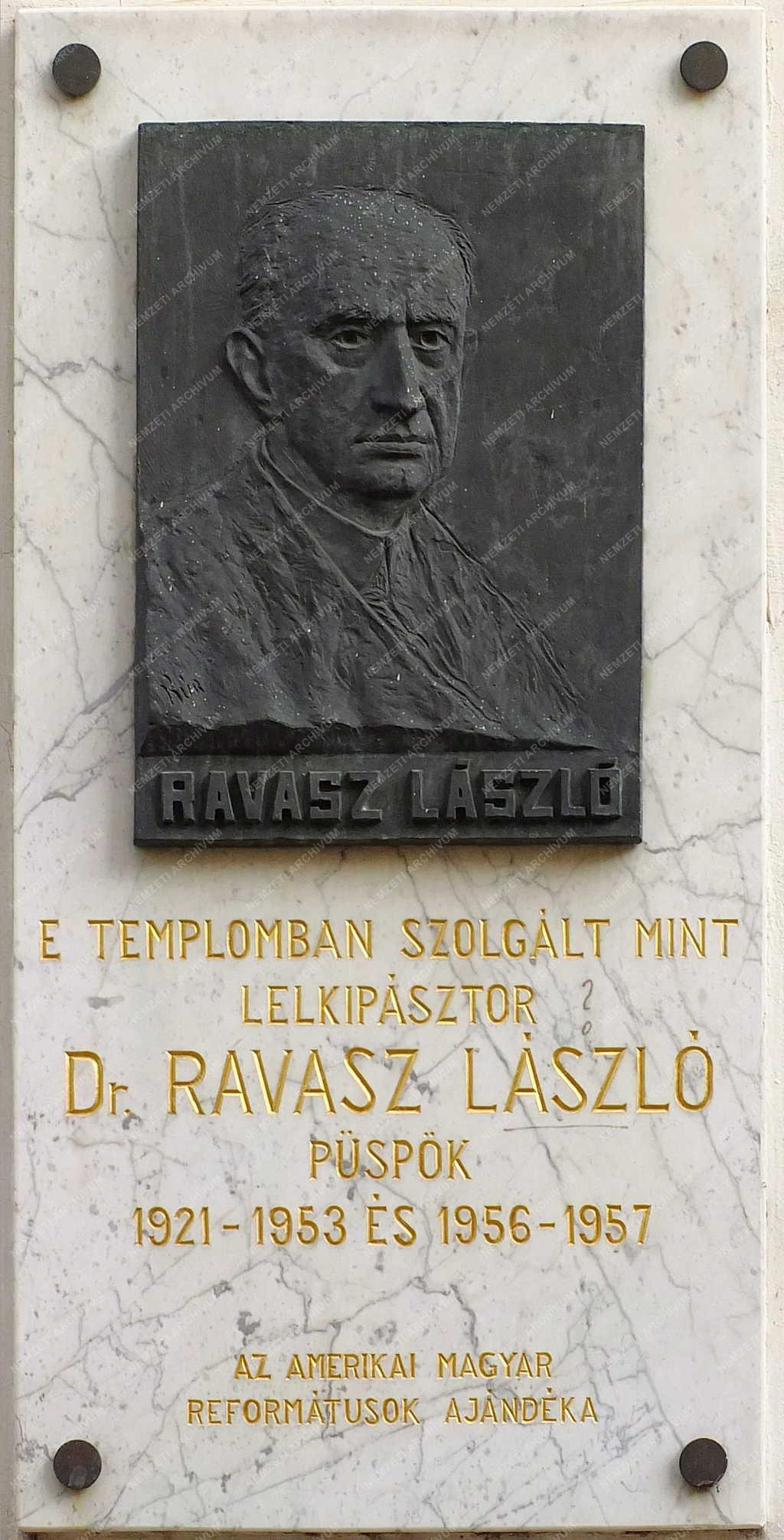 Emléktábla - Budapest - Ravasz László emléktáblája