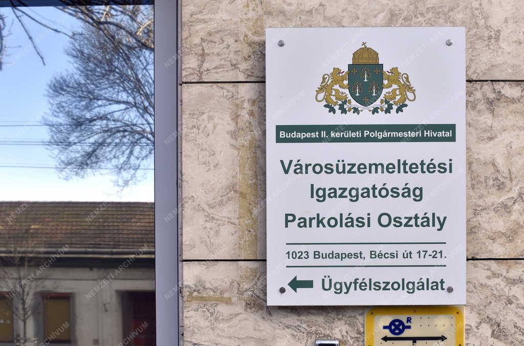 Városkép - Budapest - Parkolási Csoport irodája