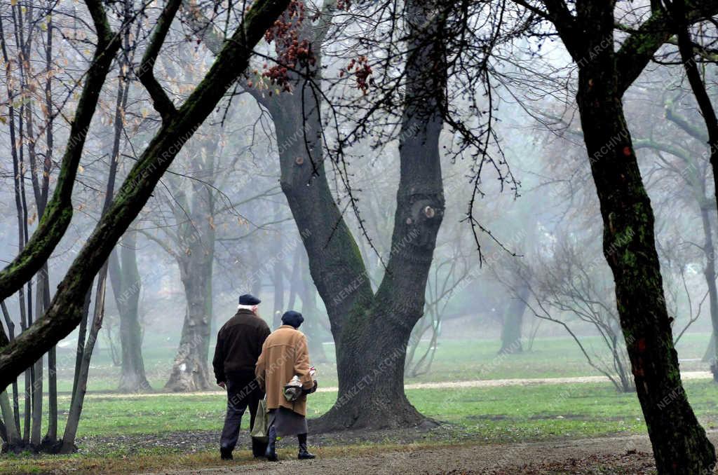 Időjárás - Budapest - Ködös téli reggel a Vérmezőn