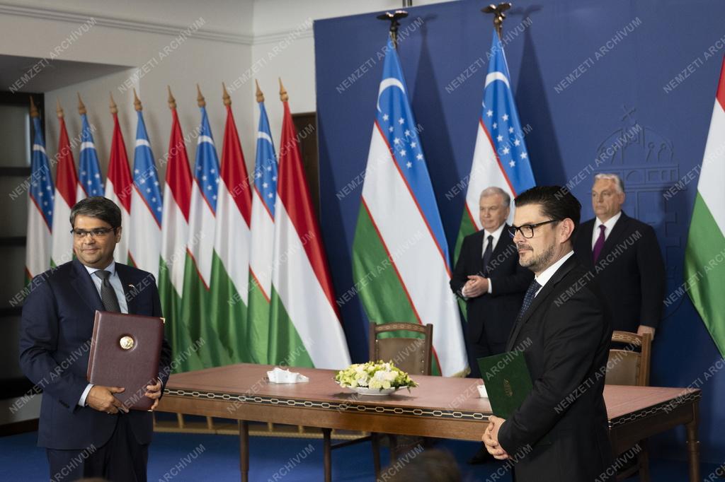 Orbán Viktor fogadta az üzbég elnököt 