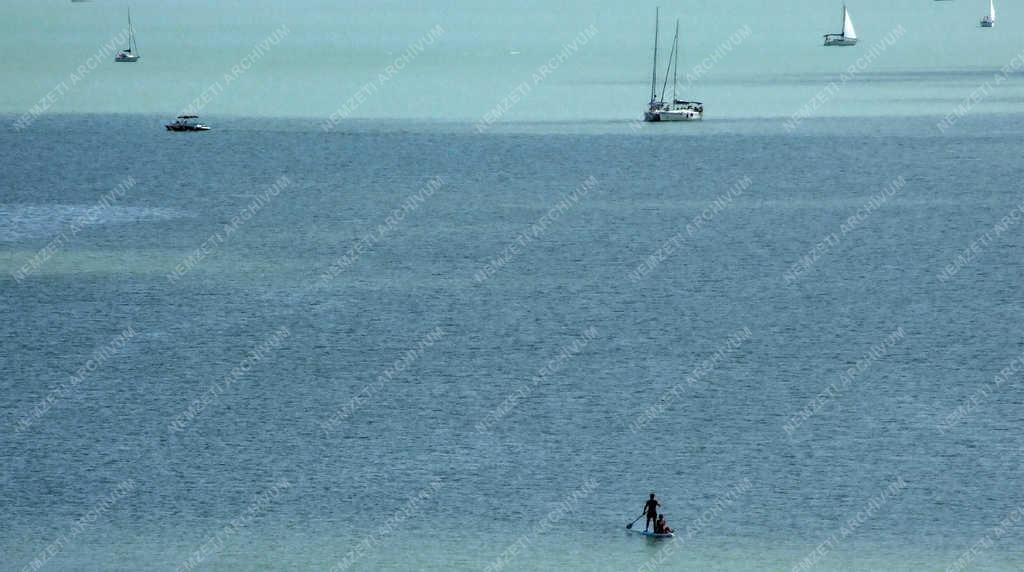 Táj - Balatonfüred - SUP-ozók a Balatonon