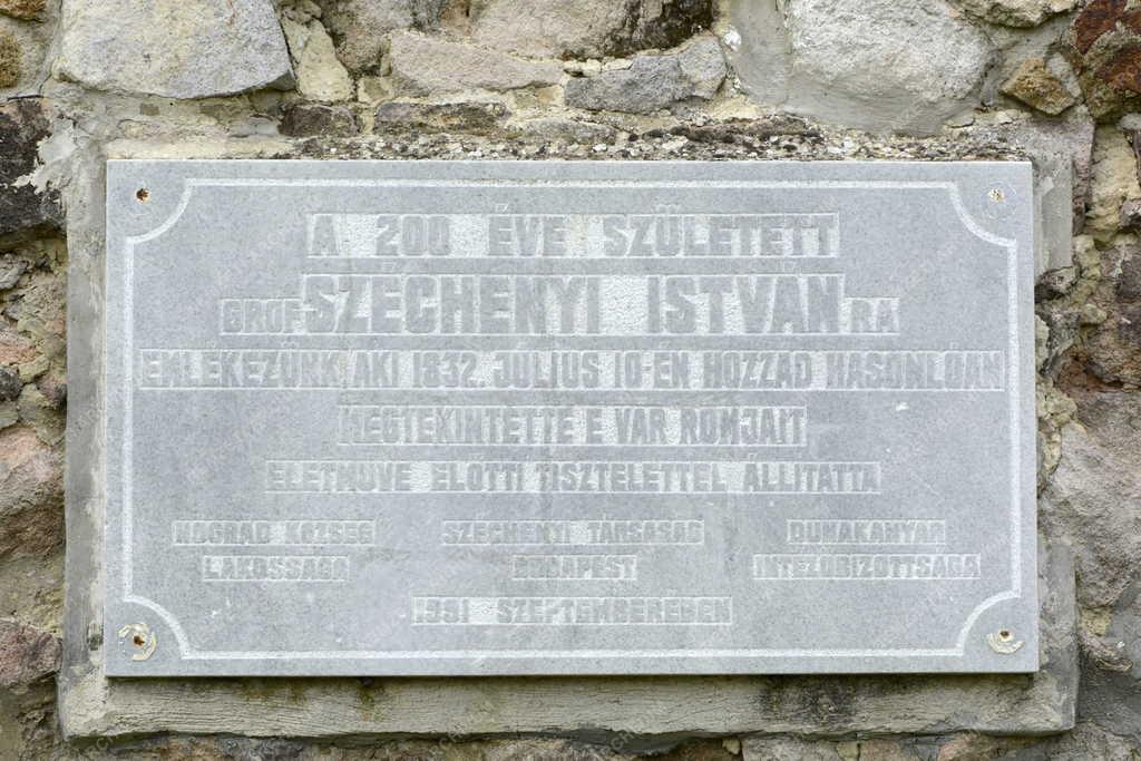 Emléktábla - Nógrád - Széchenyi István emléktáblája