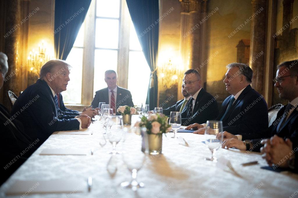 Orbán Viktor és Donald Trump tárgyalása