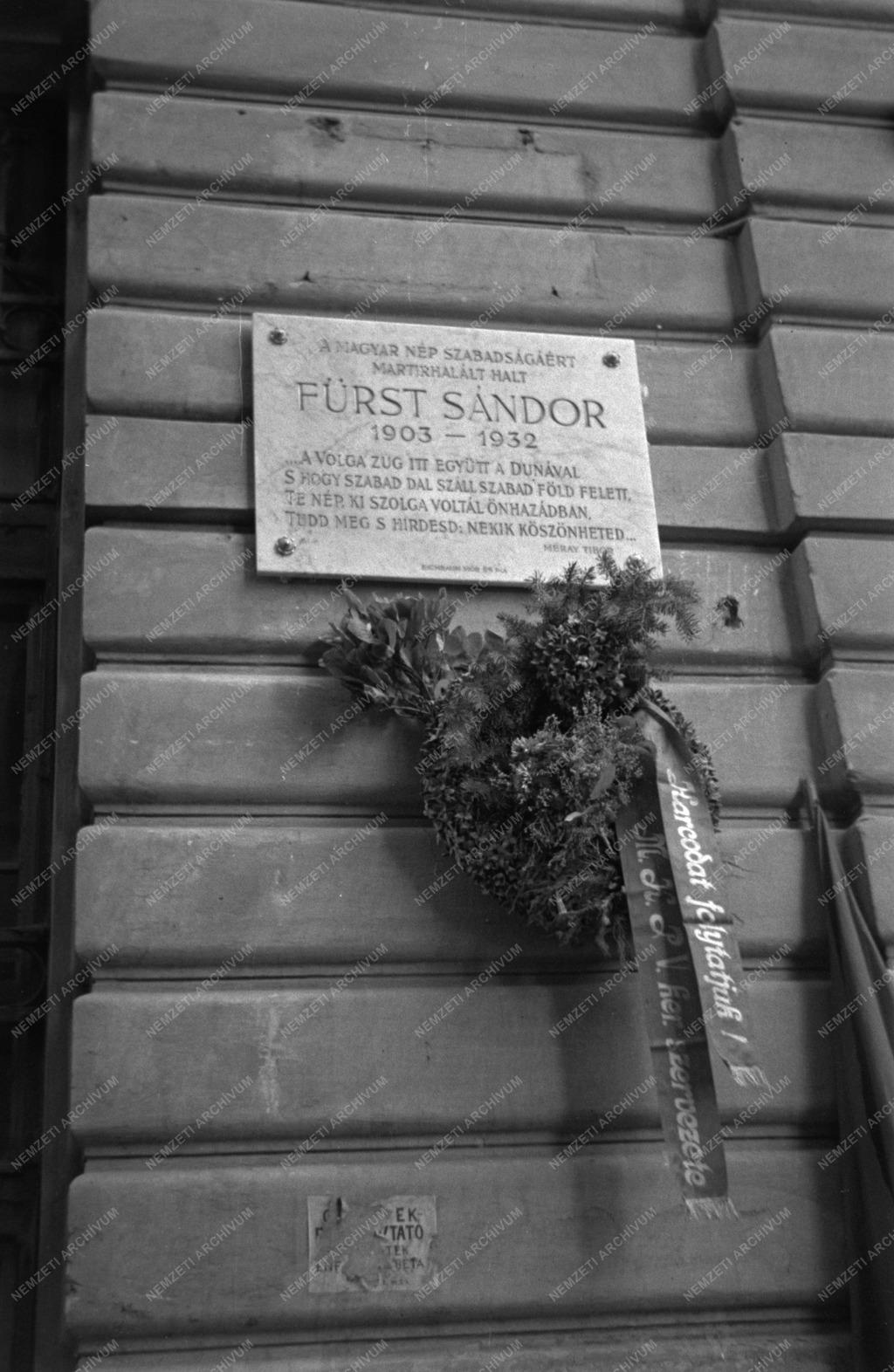 Sallay és Fürst emléktábla
