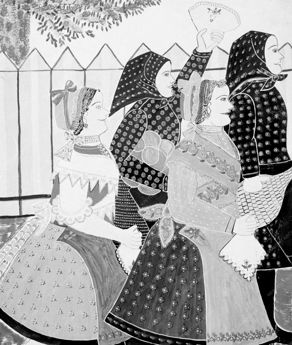 Kultúra - Vankóné Dudás Juli pannója Balatonfüreden