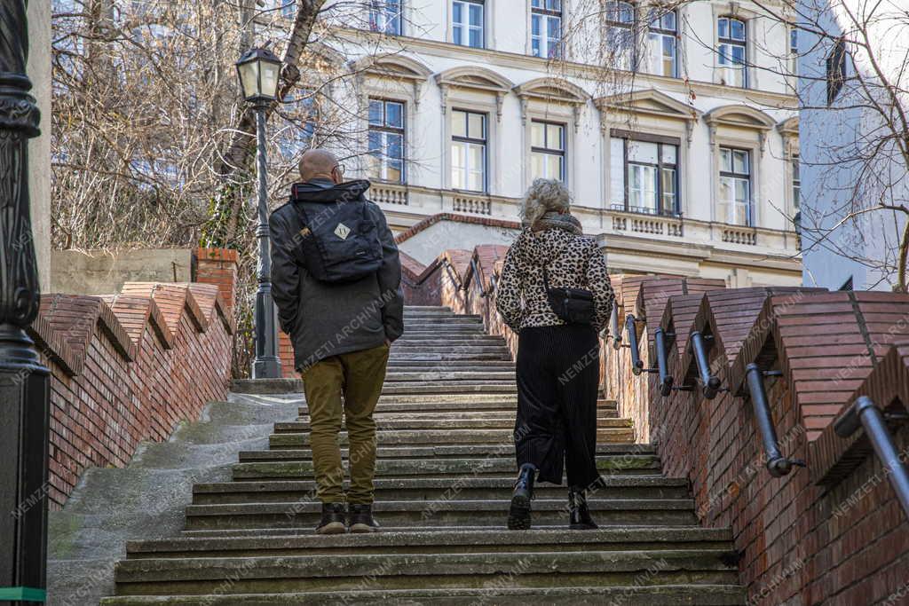 Városkép - Budapest - Donáti lépcső