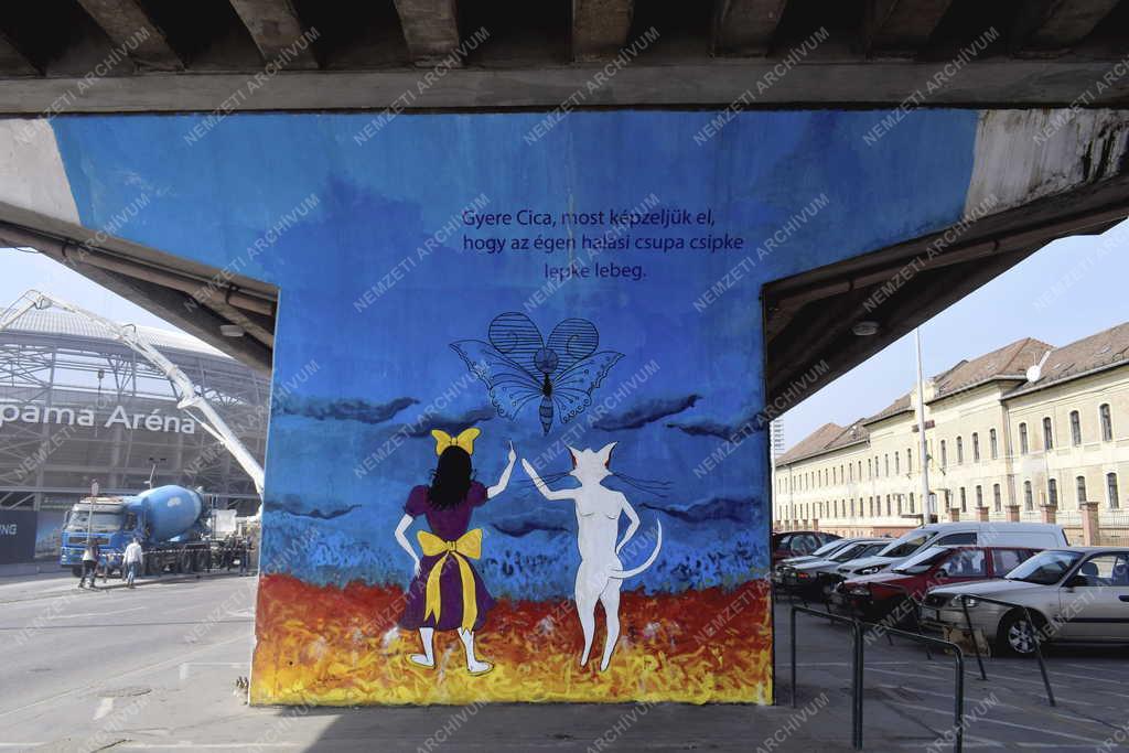 Városkép - Budapest - Falfestés
