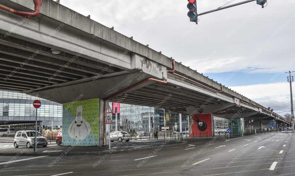 Városkép - Közlekedés - Budapest - Népligeti felüljáró
