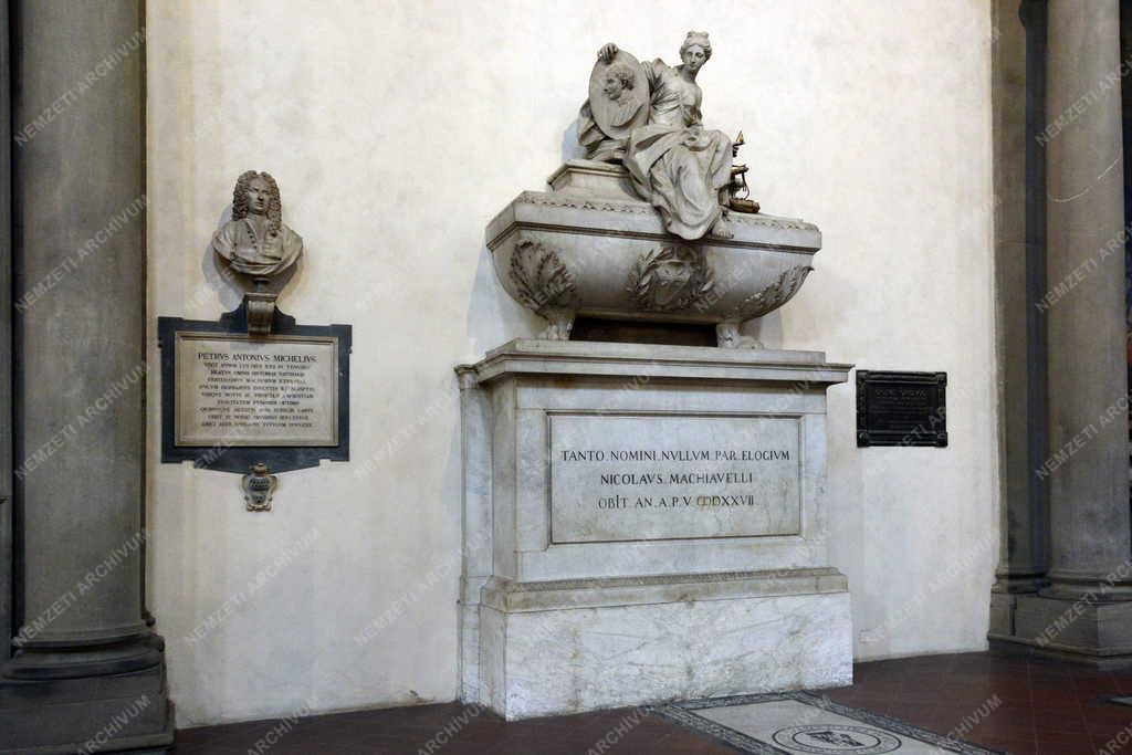 Műalkotás - Firenze - Niccoló Machiavelli sírja
