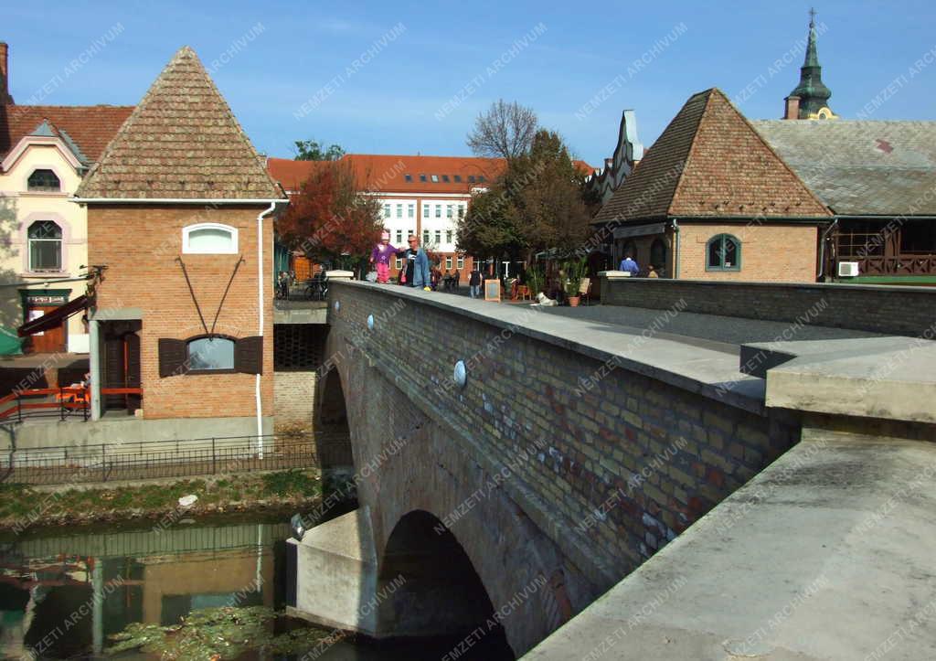 Városkép - Gyula - Az Élővíz-csatorna belvárosi hídja