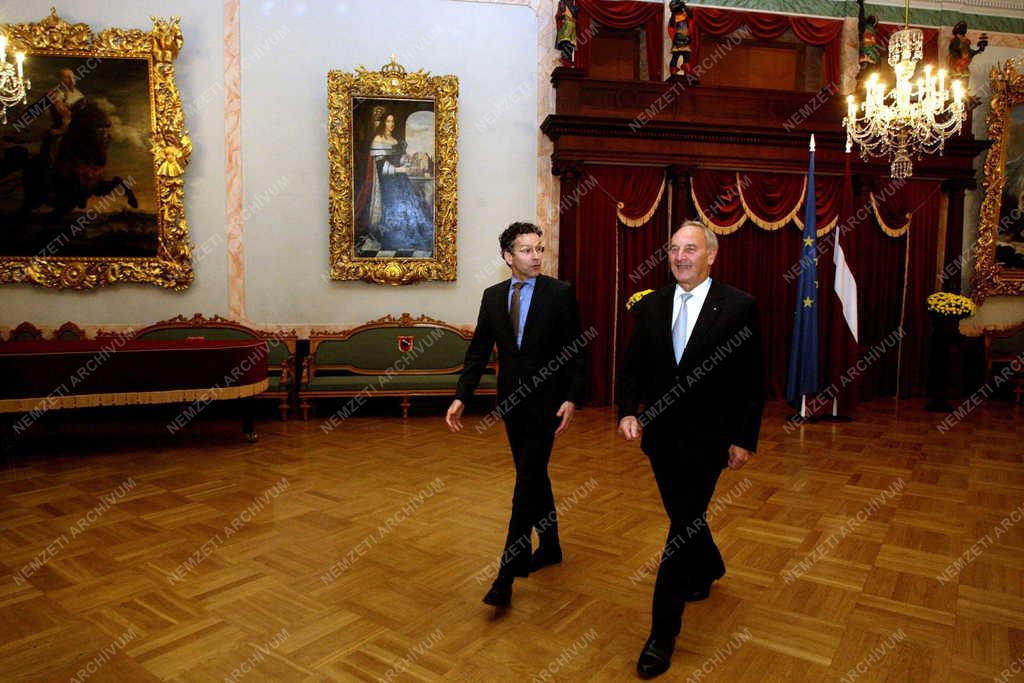 Az Eurócsoport elnöke Lettországban