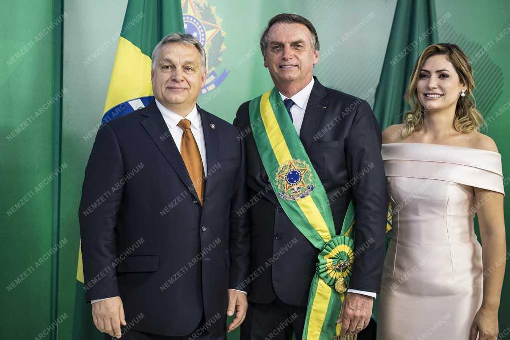 Orbán Viktor a brazil elnök beiktatásán