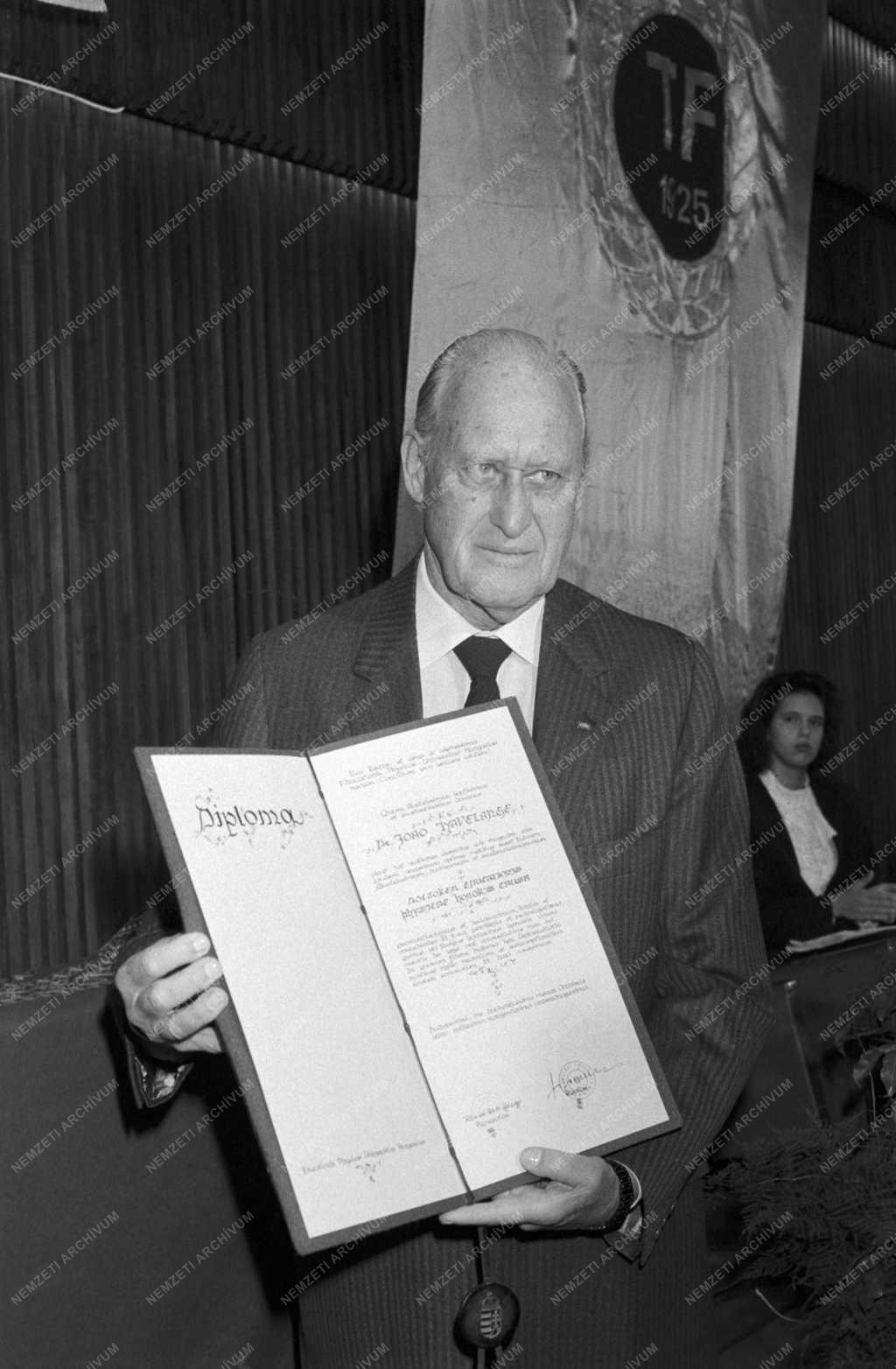 Ünnepség - Joao Havelange a TF díszdoktora