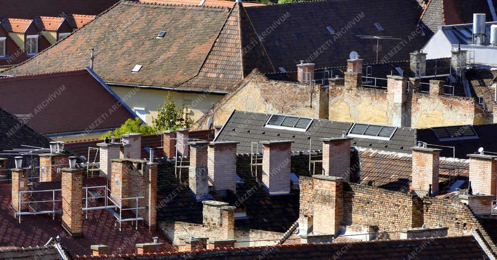 Tüzeléstechnika - Budapest - Kémények régi lakóépületeken