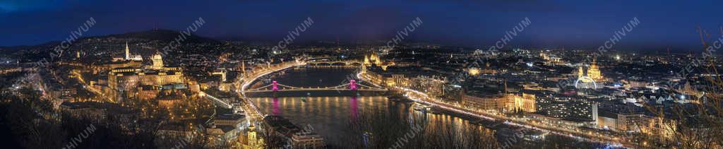 Esti városkép - Budapest - Budapest panorámája a Gellérhegyről