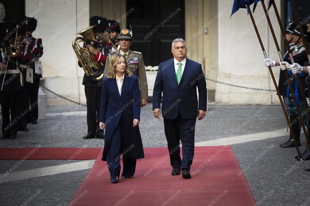 Orbán Viktor és Giorgia Meloni találkozója Rómában
