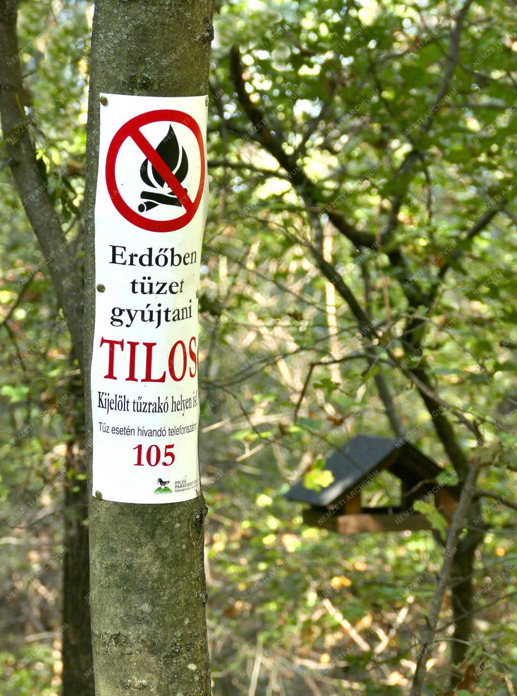 Természet - Törökbálint - Tűzgyújtási tilalomra figyelmeztetés