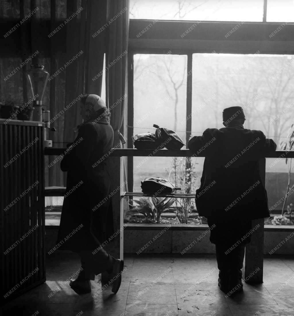 Közlekedés - Életkép - Engels téri MÁVAUT pályaudvar 