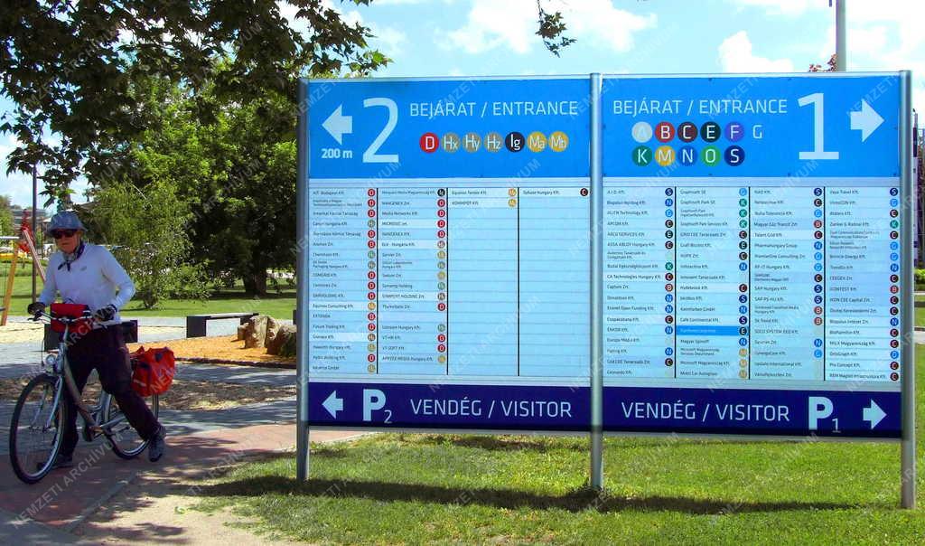 Városkép - Budapest - A Graphisoft Park tájékoztató tábla