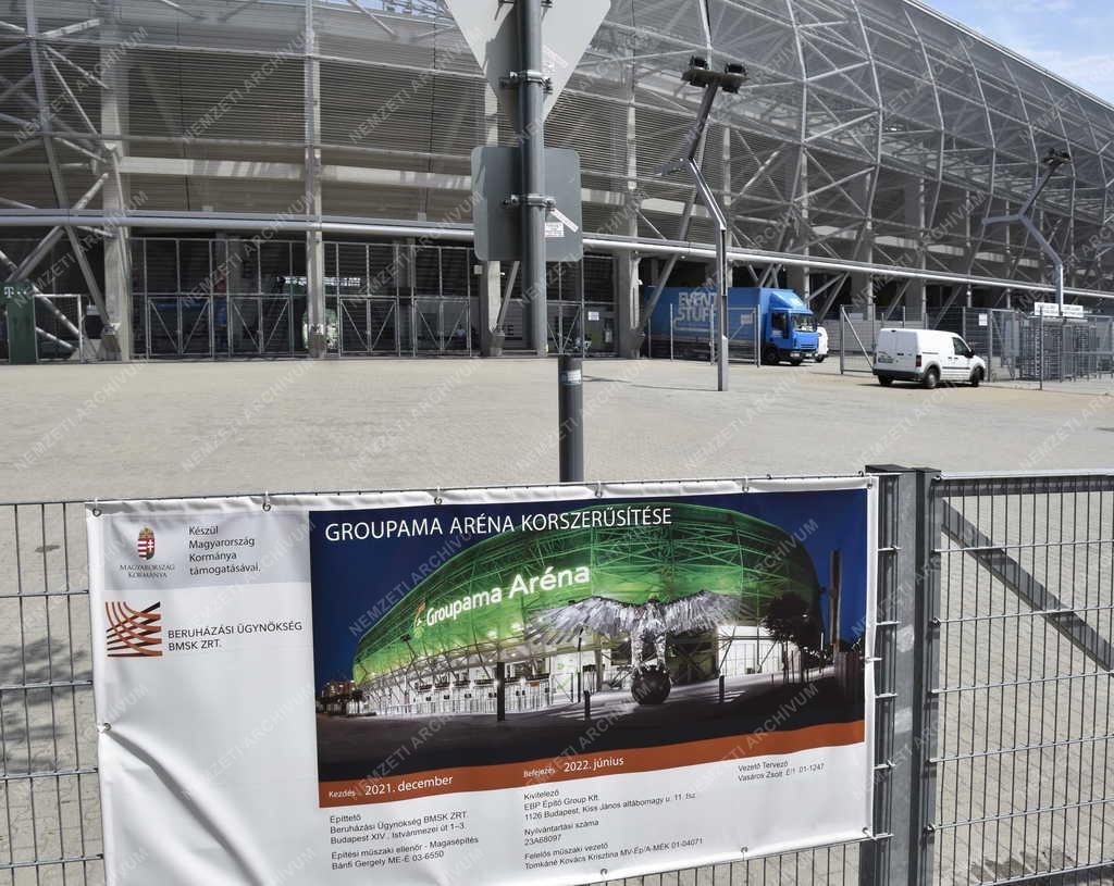 Felújítás - Budapest - Korszerűsítik a Groupama Arénát