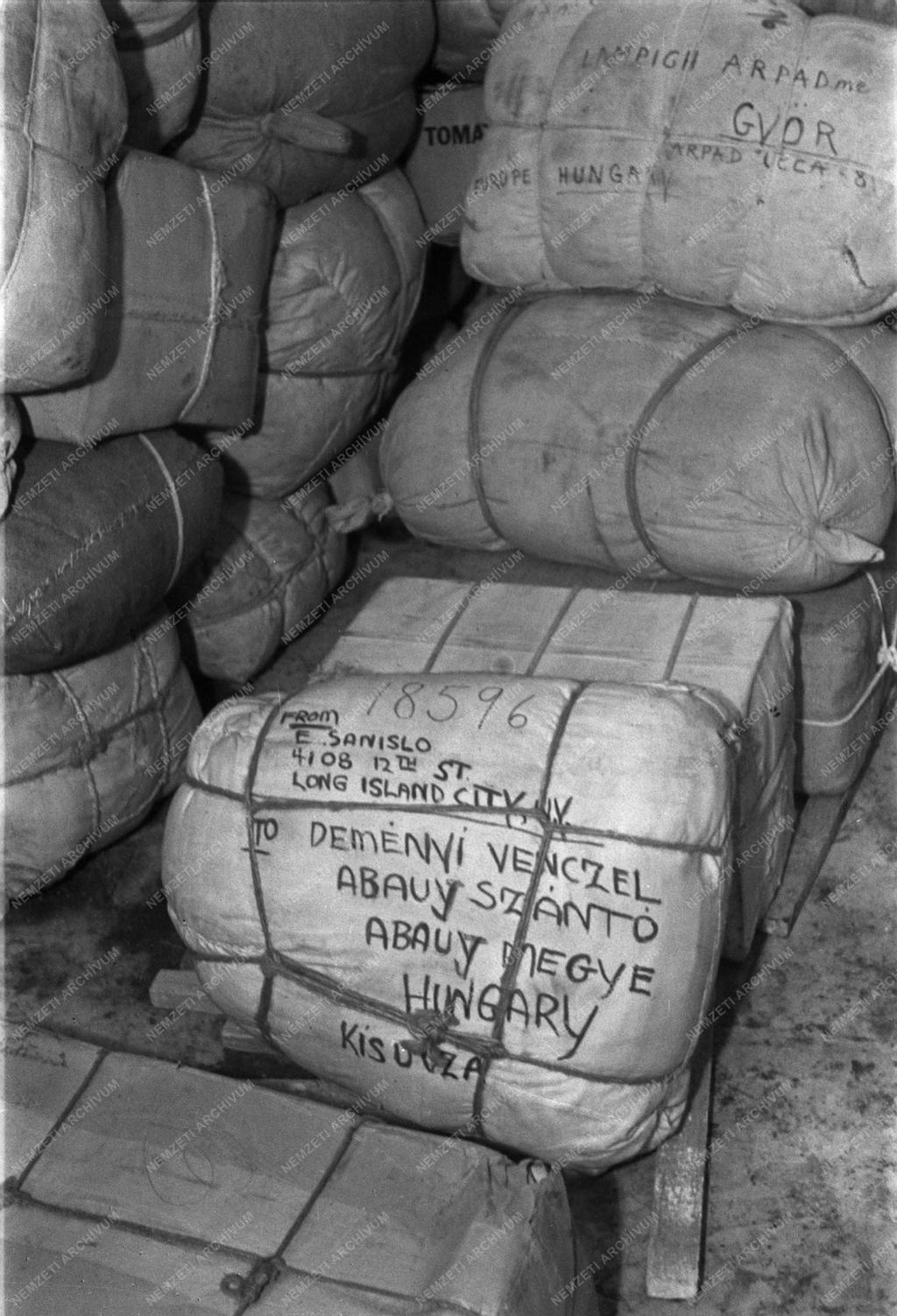 Első UNRRA szállítmány Pesten
