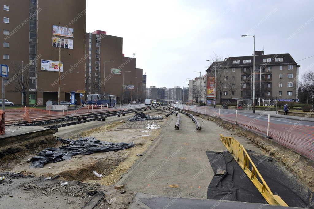 Felújítás - Budapest - Villamosvonal felújítása Kőbányán