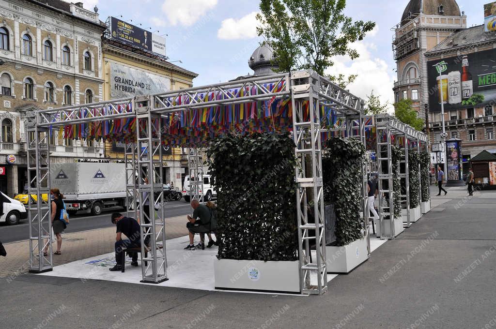 Időjárás - Budapest - Hűsítő sziget a Blaha Lujza téren